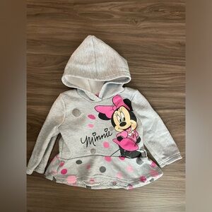 Disney Minnie Mouse Gray and Pink Hoodie for Kids size 2T